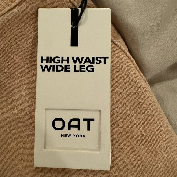 NWT Oat New York High Rise Wide Leg Rose Pink Jean - Picture 12 of 16